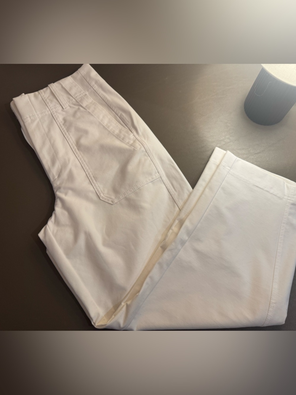 Athleta White High-Rise Straight Leg Pants